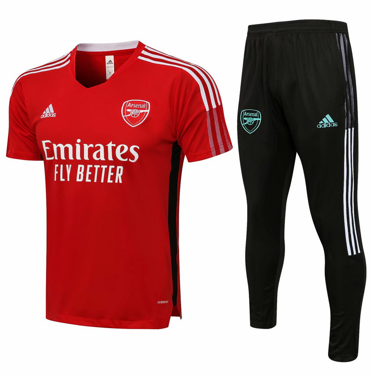 2021/22 Arsenal Red Training Kits Shirt with Pants